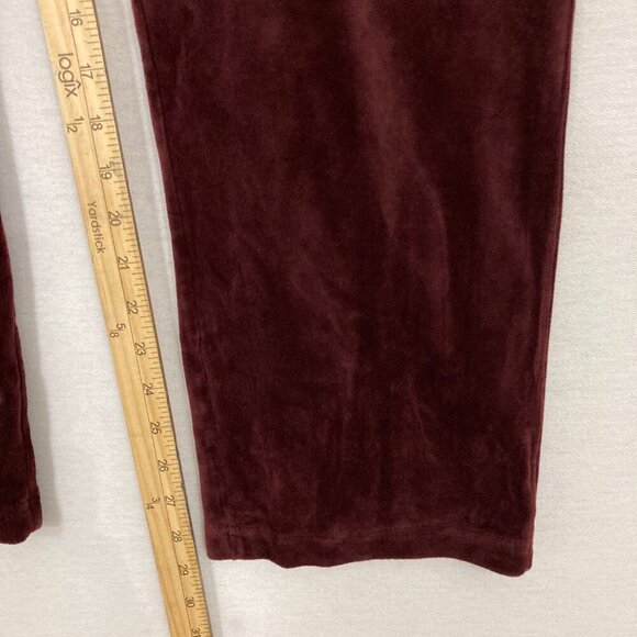 Gloria Vanderbilt Red Burgundy Velvet Straight Leg Comfy Pull-on Pants XXL - Picture 7 of 9